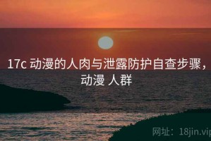 17c 动漫的人肉与泄露防护自查步骤，动漫 人群