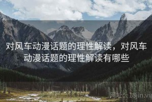 对风车动漫话题的理性解读，对风车动漫话题的理性解读有哪些