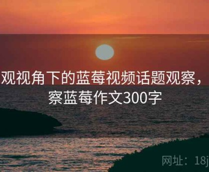 围观视角下的蓝莓视频话题观察，观察蓝莓作文300字