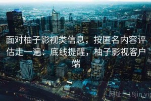面对柚子影视类信息，按匿名内容评估走一遍：底线提醒，柚子影视客户端