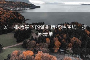 爱一番场景下的证据链核验底线：提问清单
