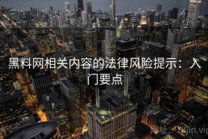 黑料网相关内容的法律风险提示：入门要点