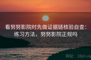 看努努影院时先做证据链核验自查：练习方法，努努影院正规吗