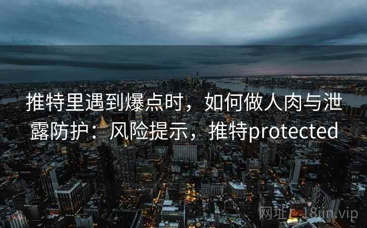 推特里遇到爆点时，如何做人肉与泄露防护：风险提示，推特protected